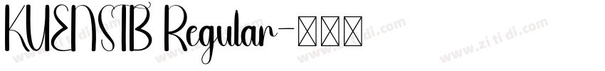 KUENSTB Regular字体转换